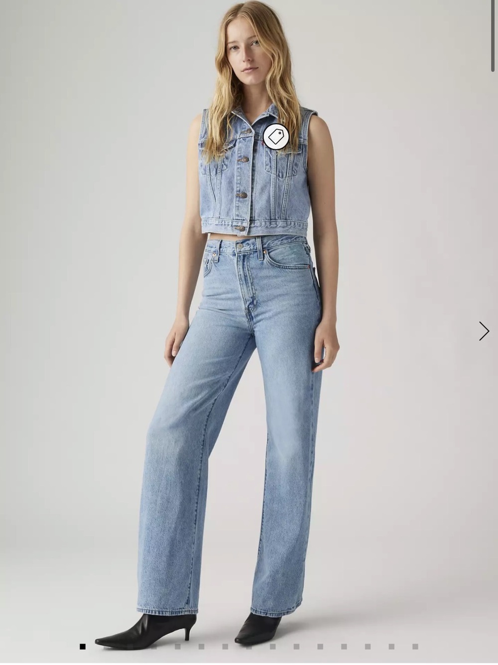 Levi's Light Blue Wide Leg Ribcage Jean